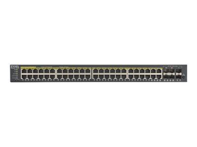 Zyxel GS1920-48HPv2 - Commutateur - intelligent - 48 x 10/100/1000 (PoE+) + 4 x SFP Gigabit combin + 2 x Gigabit SFP - Montable sur rack - PoE+ (375 W)
