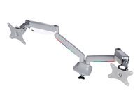 Kensington SmartFit One-Touch Dual Monitor Arm kit de montage - bras reglable - pour 2 moniteurs - gris argente