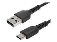StarTech.com Cable De Chargement Usb A Vers Usb C Cordon Usb 2.0 Vers Usb-C A Charge/Synchronisation Rapides Gaine Tpe En Fibre Aramide M/M 3A Samsung S10/Ipad Pro/Pixel (Rusb2ac1mb) Cable Usb De Type-C Usb Pour 24 Pin Usb-C 1 1M Noir de Inmac Wstore