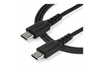 StarTech.com Cable De Chargement Usb-C Cordon De Chargement Usb 2.0 Type C Vers Usb-C Pour Pc Portable Gaine Tpe Fibre Aramide M/M 60W Samsung S10 S20 Ipad Pro Ms Surface (Rusb2ac1mb) Cable Usb De Type-C 24 Pin Usb-C Pour 24 Pin Usb-C 1M Noir de Inmac Ws