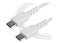 StarTech.com Cable De Chargement Usb-C Cordon De Chargement Usb 2.0 Type C Vers Usb-C Pour Pc Portable Gaine Tpe Fibre Aramide M/M 60W Samsung S10 S20 Ipad Pro Ms Surface (Rusb2cc2mw) Cable Usb De Type-C 24 Pin Usb-C Pour 24 Pin Usb-C 2M Blanc de Inmac W