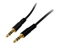 StarTech.com Câble slim audio stéréo de 3,5 mm (M/M) - 4,6 m - Connecteurs plaqués en or Noir - vue 2
