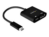 StarTech.com USB C to DisplayPort Adapter with Power Delivery, 8K 60Hz/4K 120Hz USB Type C to DP 1.4 Monitor Video Converter w/60W PD Pass-Through Charging, HBR3, Thunderbolt 3 Compatible - USB-C Male to DP Female (CDP2DP14UCPB) - adaptateur USB / Display