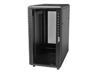 StarTech.com 18U 19 Server Rack Cabinet, 4 Post Adjustable Depth (6-32)Locking Knock Down Network/Computer Equipment Enclosure, Mobile with Glass Door  Casters, HP ProLiant ThinkServer - Data Rack Enclosure (RK1836BKF) - rack - 18U