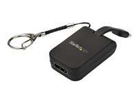 StarTech.com Compact USB C to HDMI Adapter, 4K 30Hz USB Type-C to HDMI 1.4 Video Display Converter with Keychain Ring, USB-C DP Alt Mode to HDMI Monitor Dongle, Thunderbolt 3 Compatible - USB-C Keychain Adapter (CDP2HDFC) - adaptateur video - HDMI / USB