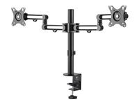 StarTech.com Bras pour ecran PC a double affichage en aluminium - Double articulage - Pour moniteurs a montage VESA jusqu'a 30 (ARMDUAL3) kit de montage - bras reglable - pour 2 moniteurs - noir