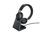 Jabra Evolve2 65 UC Stereo - micro-casque - avec support de chargement