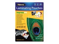 Fellowes Laminating Pouches Impress 100 Micron - pack de 100 - brillant - A5 - pochettes plastifiees