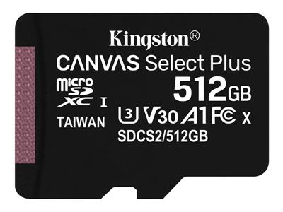 Kingston Canvas Select Plus - carte mmoire flash - 512 Go - SDXC UHS-I