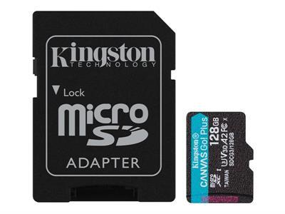 Kingston Canvas Go! Plus - carte mmoire flash - 128 Go - microSDXC UHS-I