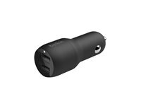 BELKIN Chargeur allume-cigare  24W 2xUSB-A/Lightning 1m noir