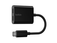 Belkin Connect Audio + Charge - casque/adaptateur de charge USB-C vers USB-C - USB / audio - 14 m