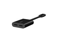 Belkin Connect Audio + Charge - casque/adaptateur de charge USB-C vers USB-C - USB / audio - 14 m