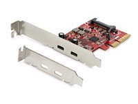 StarTech.com PCIe USB 3.1 Card, 2x USB C 3.1 Gen 2 10Gbps, PCIe Gen 3 x4, ASM3142 Chipset, USB Type-C PCI Express Card, 2-Port USB 3.2 Gen 2x1 Expansion Add-On Card, Windows, macOS, Linux - Full/Low-Profile - adaptateur USB - PCIe 3.0 x4 - USB-C 3.1 Gen 2