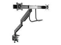 StarTech.com ARMSLMBARDUO Double bras pour ecrans PC - Reglage de hauteur synchronise - Pour 2 moniteurs VESA de 43 cm a 81 cm kit de montage - bras reglable - pour 2 moniteurs - noir