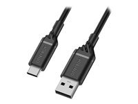 OtterBox Standard - Cble USB - USB-C (M) pour USB (M) - USB 2.0 - 3 A - 1 m - noir