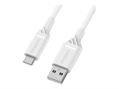 OtterBox Standard - Cble USB - USB-C (M) pour USB (M) - USB 2.0 - 3 A - 1 m - cloud dream white