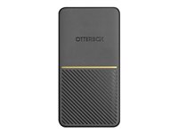 OtterBox Standard - Banque d'alimentation - 15000 mAh - 18 Watt - 3 A - Apple Fast Charge, Huawei Fast Charge, PE 2.0+, PD 3.0, QC 3.0, AFC, SFCP - 2 connecteurs de sortie (USB, USB-C) - sur le cble : USB, USB-C