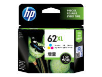 HP 62XL - a rendement eleve - couleur (cyan, magenta, jaune) - original - cartouche d'encre