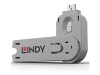 Lindy USB Type A Port Blocker Key - Bloqueur de port USB