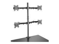 Lindy Quad Display Bracket w/ Pole Desk Clamp kit de montage - bras reglable - pour 4 moniteurs