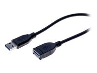 Rallonge co USB  3.0 type A / A noire - 1,0 m