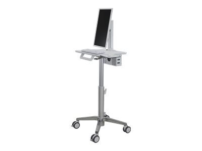Ergotron Lean WOW SV10 chariot - service lger - pour cran LCD/clavier/souris - blanc, aluminium