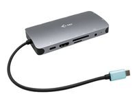 i-Tec USB-C Metal Nano Dock HDMI/VGA with LAN + Power Delivery 100 W - station d'accueil - USB-C / Thunderbolt 3 - VGA, HDMI - GigE