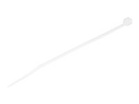 StarTech.com 10Cm(4) Cable Ties, 2Mm(1/16) Wide, 22Mm(7/8) Bundle Diameter, 8Kg(18Lb) Tensile Strength, Nylon Self Locking Zip Ties With Curved Tip, 94V-2/Ul Listed, 100 Pack, White Nylon 66 Plastic Taa (Cbmzt4n) Attache Cable Conformite Taa Grand de Inm - Image 1