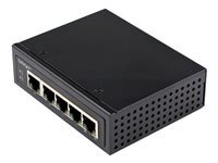 StarTech.com Switch Industriel PoE Gigabit 5 Ports IP-30 30W Non Géré - Commutateur - non géré - 4 x 10/100/1000 (PoE+) + 1 x 10/100/1000 - Montage sur rail DIN, fixation murale - PoE+ (120 W) - Tension CC