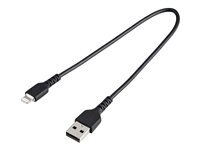 StarTech.com Cable Usb-A Vers Lightning Robuste Cable De Charge/Synchronisation De Type A Vers Lightning En Fibre Aramide Ipad/Iphone 12 Certifie Apple Mfi (Rusbltmm30cmb) Cable Lightning Lightning / Usb 30 Cm 30Cm Noir de Inmac Wstore