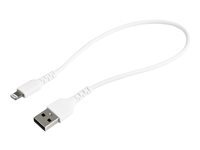 StarTech.com Cable Usb-A Vers Lightning Robuste Cable De Charge/Synchronisation De Type A Vers Lightning En Fibre Aramide Ipad/Iphone 12 Certifie Apple Mfi (Rusbltmm30cmw) Cable Lightning Lightning / Usb 30 Cm 30Cm Blanc de Inmac Wstore