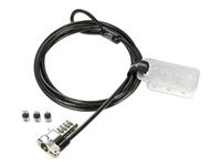 Kensington Universel 3-in-1 Combination Laptop Lock - Resettable - cble de scurit