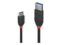 Lindy Black Line - Cable USB de type-C - 24 pin USB-C pour USB type A - 50 cm