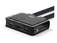 Lindy 2 Port HDMI 18G, USB Type C, USB 2.0 Audio Cable KVM Switch - commutateur ecran-clavier-souris/audio - 2 ports