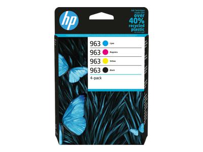 HP 963 - pack de 4 - noir, jaune, cyan, magenta - original - cartouche d\'encre