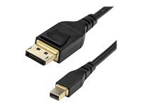 StarTech.com 6ft (2m) VESA Certified Mini DisplayPort to DisplayPort 1.4 Cable, 8K 60Hz HBR3 HDR, Super UHD mDP to DP 1.4 Cord, Slim (34 AWG) Ultra HD 4K 120Hz, Monitor/Video Cable - mDP to DP Cable (DP14MDPMM2MB) - Cable DisplayPort - Mini DisplayPort po