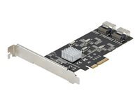 StarTech.com Carte contrôleur PCI-E avec 8 ports SATA III avec 4 contrôleurs hôtes Noir - vue 2