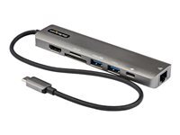 StarTech.com Adaptateur Multiport Usb-C Usb Type C Vers Hdmi 4K 60Hz, Alimentation 100W Passthrough, Sd/Microsd, Hub 2 Ports Usb 3.0 Gbe Mini Dock Usb-C Cable Integre 30Cm (Dkt30chsdpd) Station D'accueil Usb-C / Thunderbolt 3 Hdmi 1Gbe Taille 2.0 de Inma