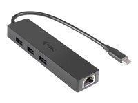 I-Tec USB-C Slim HUB 3 ports avec adaptateur Gigabit Ethernet 10/100/1000 Mbps