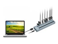 i-Tec USB 3.0 Charging HUB 13 port + Power Adapter 60 W - concentrateur (hub) - 13 ports