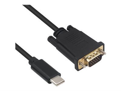 DLH - cble d\'adaptateur vido - 24 pin USB-C pour HD-15 (VGA) - 1.8 m