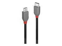 LINDY C&acirc;ble USB 2.0 type C vers Micro-B - Anthra Line - 2m