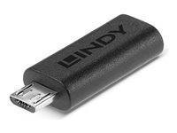 Lindy Adaptateur USB 2.0 Type Micro-B vers C Noir - vue 2