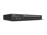 Lindy Commutateur écran-clavier-souris/audio - 8 x DisplayPort/audio/USB - 1 utilisateur local - Montable sur rack
