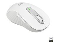 Logitech Signature M650 L - Souris - grande taille - optique - 5 boutons - sans fil - Bluetooth, 2.4 GHz - rcepteur USB Logitech Logi Bolt - blanc cass
