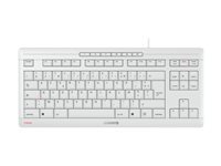 CHERRY STREAM TKL - Clavier - USB - AZERTY - Fran�ais - commutateur : CHERRY SX - gris p�le