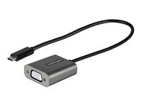 StarTech.com Adaptateur USB C vers VGA - Dongle USB-C 1080p vers VGA - Convertisseur USB-C (DP Alt Mode) vers ecrans/Affichages VGA  - Comp. Thunderbolt 3 - Cable Integre 30cm (CDP2VGAEC) - adaptateur video - VGA / USB - 30 cm