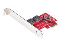 StarTech.com Carte PCI Express SATA 2 ports - Contr�?leur PCIe SATA - 6Gbps - ASM1166 Non-RAID - Carte PCI Express 3.0 vers SATA - Connecteurs SATA Empiles - Carte d'Extension SATA(2P6G-PCIE-SATA-CARD) - contr�?leur de stockage - SATA 6Gb/s - PCIe 2.0 x1