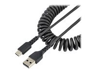 StarTech.com Cable Usb Vers Usb-C De Cordon Usb Usb-C Enroule A Usage Intensif Cable Usb-A Vers Usb-C En Fibre Aramide Robuste Chargeur Usb-C M/M Adaptateur Tb3 (R2acc-1M-Usb-Cable) Cable Usb De Type-C Usb Pour 24 Pin Usb-C 1 1M Noir de Inmac Wstore